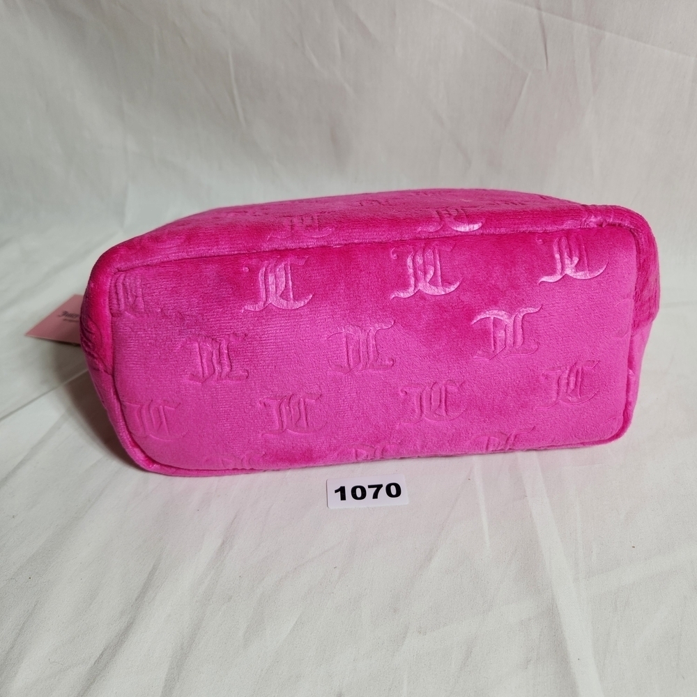 Juicy Couture Pink Embossed Travel Cosmetuc Bag Make Up - Picture 5 of 11